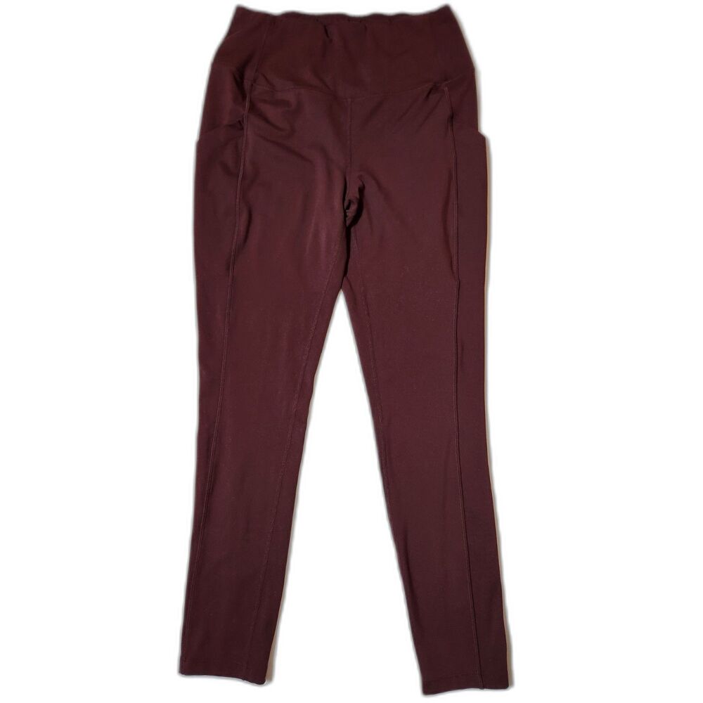 32 Degrees Cool High‑Waist Stretch Leggings Women’s Medium Burgundy
